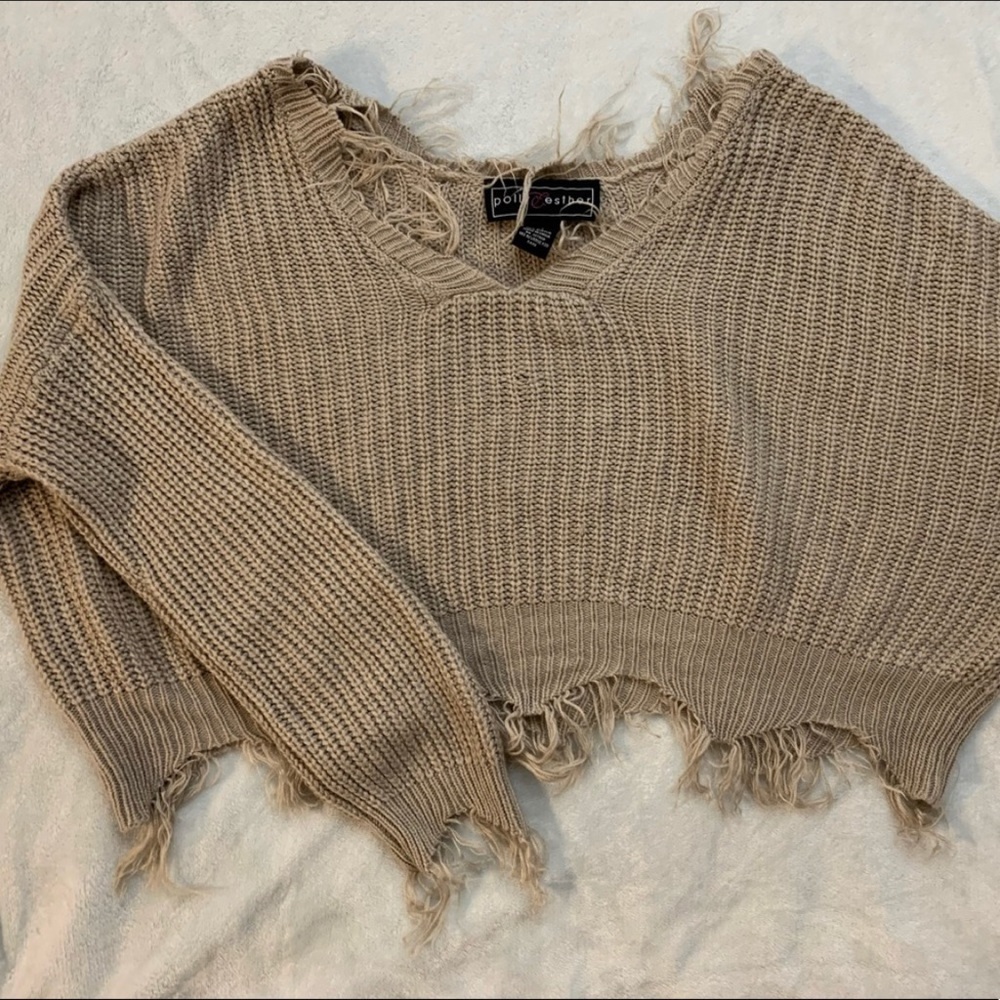 light brown sweater